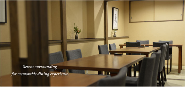 Serene surrounding for memorable dining experience.
